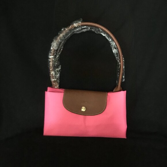 NWT Longchamp Le Pliage Original Large Shoulder Nylon Bag Tote baby Pink - Picture 9 of 10